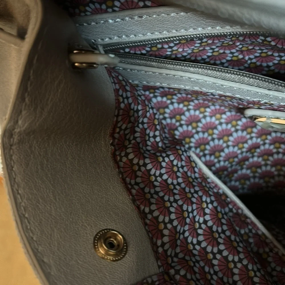 Moda Luxe Antoinette Gray Convertible Backpack Purse Faux Leather Gold Hardware